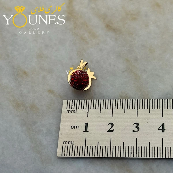 آویز طلا سواروسکی انار زرشکی